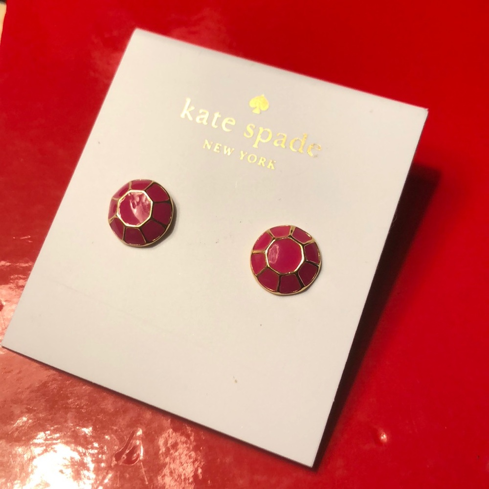 NWT KATE SPADE RADISH COLOR EARRINGS - Picture 3 of 3